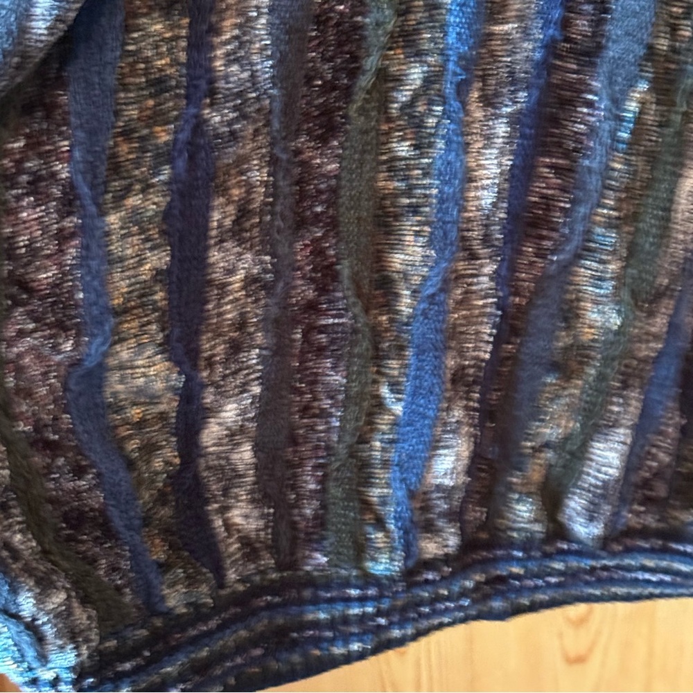 Vintage 90s Tundra Canada Sweater 3XLT XXXLT Coogi Style 3D Knit Blue Brown - Picture 4 of 12